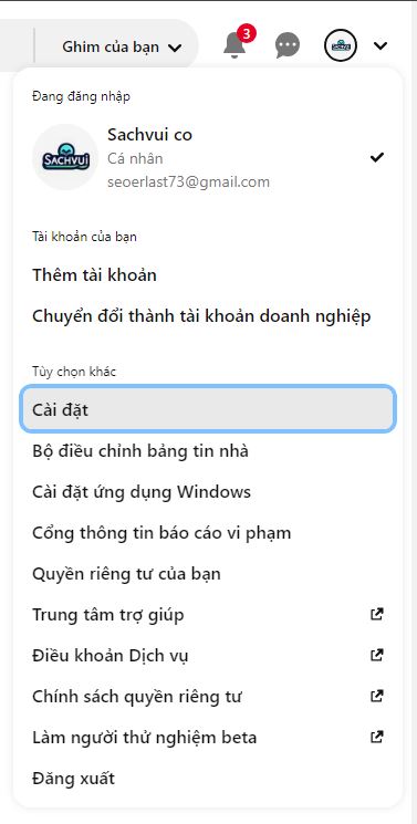 Bước 1 Very trang web trên pinterest