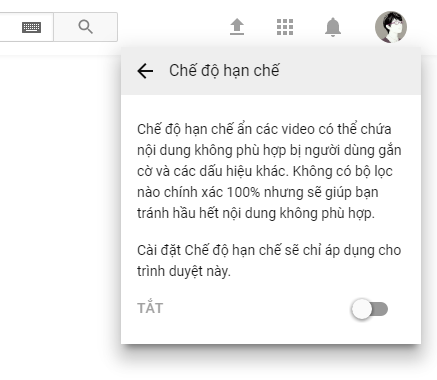 Xem video giới hạn tuổi trên Youtube