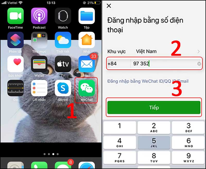 cách lấy lại mật khẩu Wechat nhanh chóng