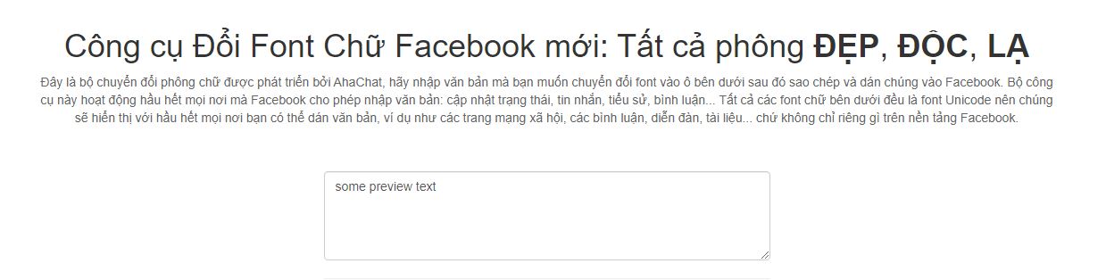 đổi font chữ cho bài viết facebook