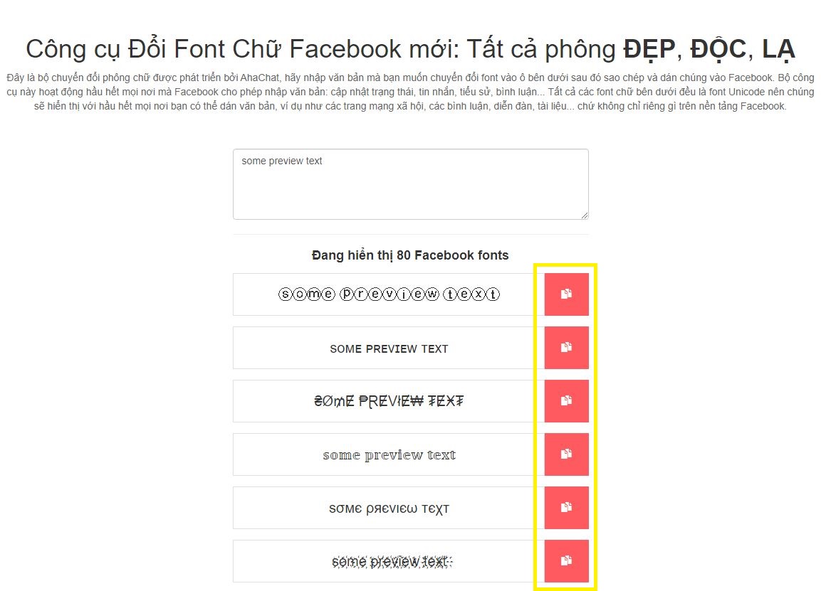 đổi font chữ cho bài viết facebook