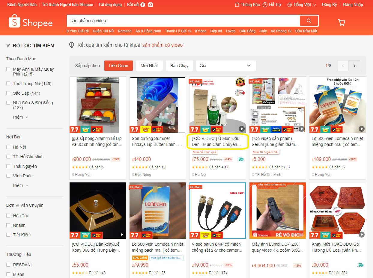 tải video shopee về máy tính