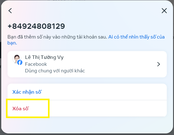 Hướng dẫn xóa số điện thoại xác minh tài khoản trên facebook